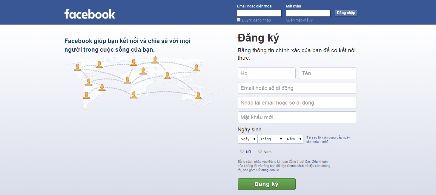 Truy cập vào tài khoản Facebook của bạn