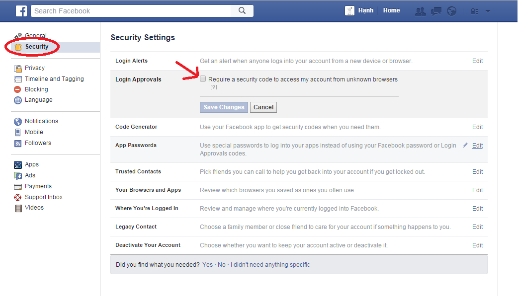 Login Approvals - Xét duyệt đăng nhập