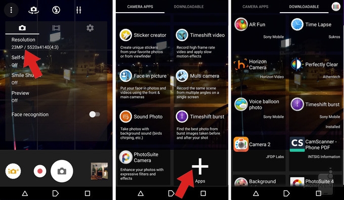 Cài đặt máy ảnh: tăng độ phân giải hình ảnh, chế độ phụ