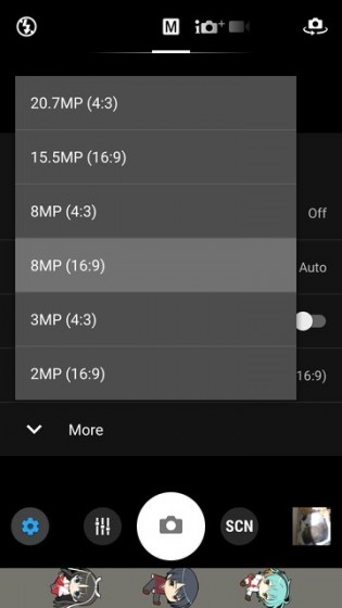ứng dụng camera trên Xperia z5