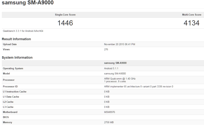 Samsung xác nhận Galaxy A9 với chip Snapdragon 620