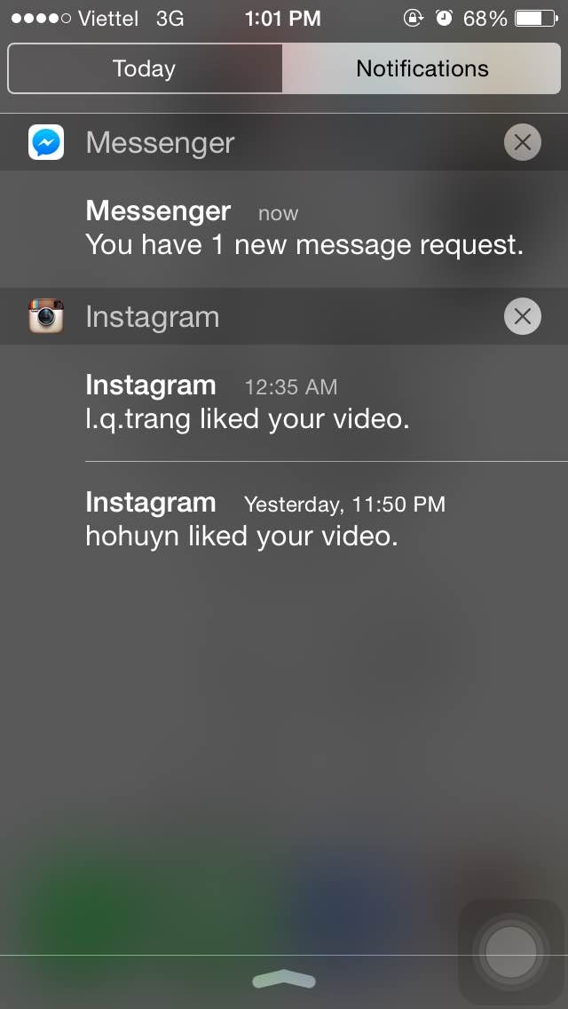 Thông báo khi nhận được tin nhắn với Message Request