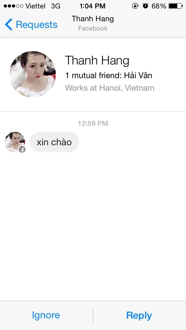 Tùy chọn từ chối hay trả lời tin nhắn