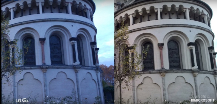 so sánh camera của Microsoft Lumia 950 XL và LG G4
