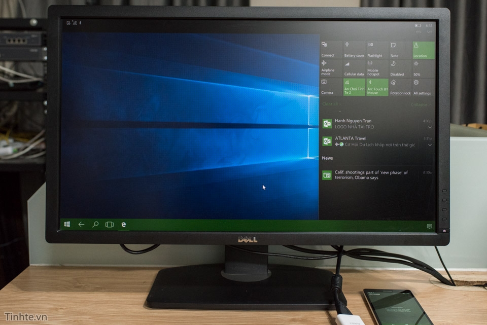 Dùng thử Continuum trên Lumia 950 XL bằng thiết bị chuyển đổi HDMI
