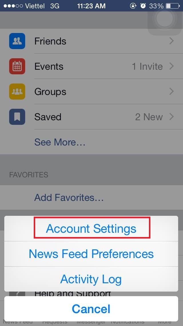 Account Setting - Thiết lập tài khoản