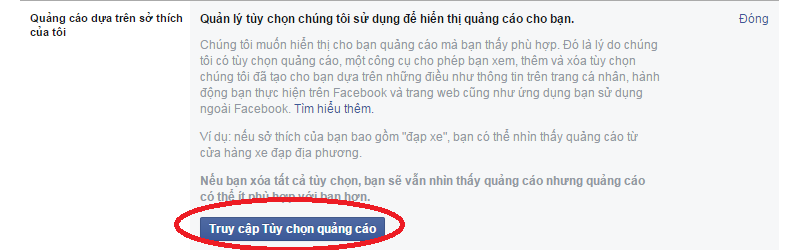 Quảng cáo dựa trên sở thích của tôi