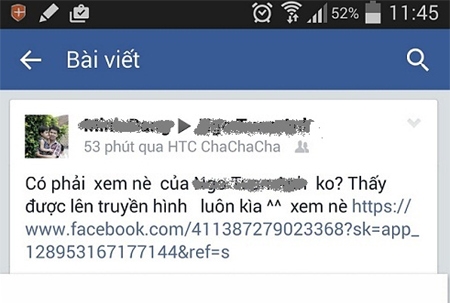 Virus gây tò mò trên Facebook