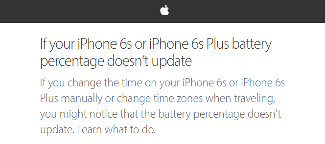 Apple hướng dẫn sửa lỗi phần trăm pin trên iPhone 6s