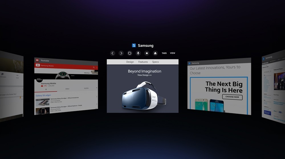 Duyệt web trong không gian 3D với kính Gear VR