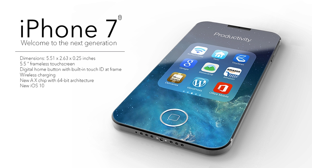 Ý tưởng iPhone 7 màn hình tràn viền đẹp tinh tế