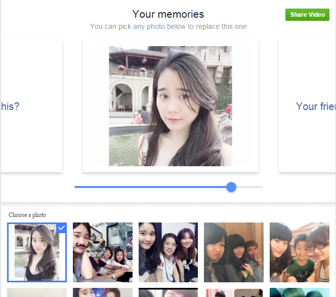 Tùy chọn ảnh trong video Friends Day