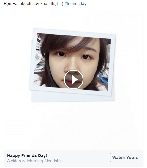 Happy Friends Day với Facebook