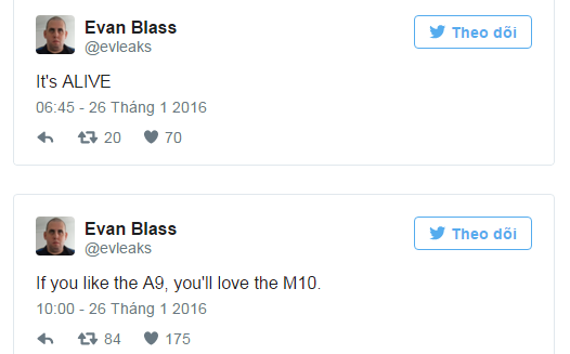 Thông tin rò rỉ từ @evleaks - Evan Blass