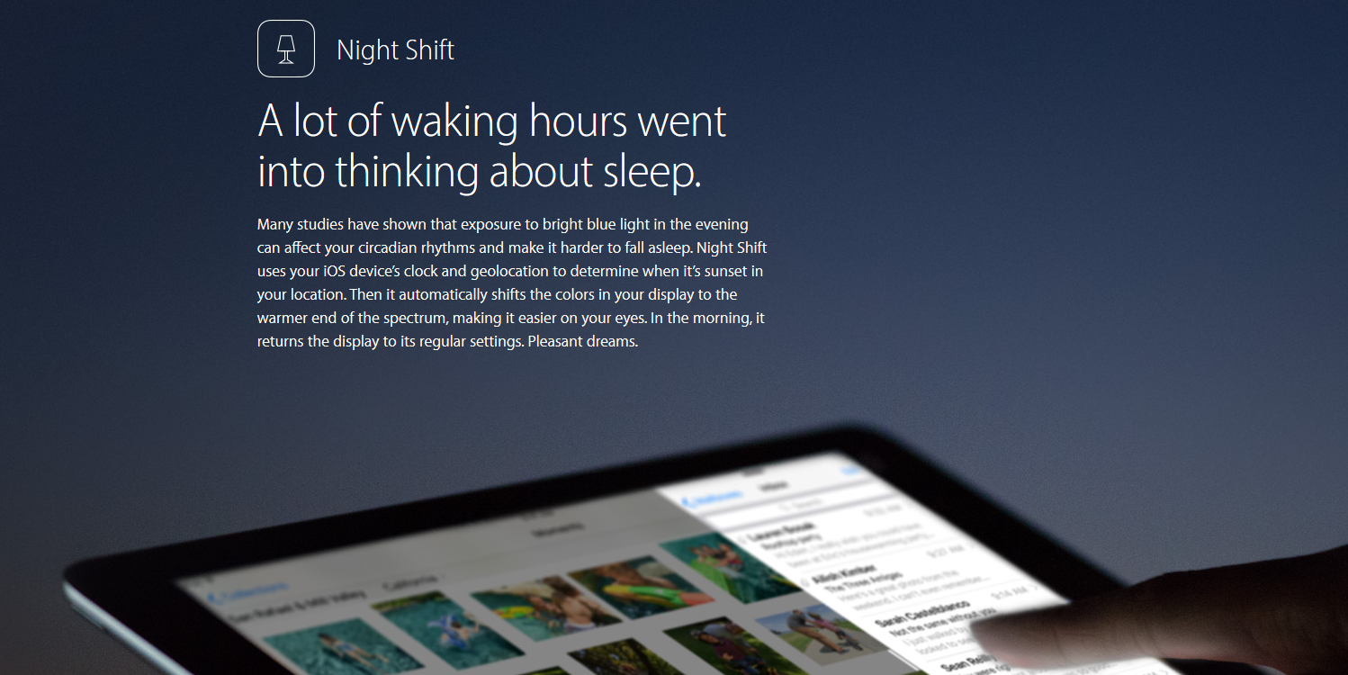 Ra mắt bản iOS 9.3 beta 2 Apple bổ sung nút Night Shift vào Control Center