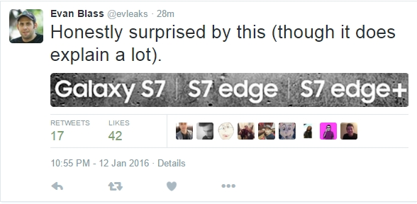 Xác định tên gọi của Galaxy S7, S7 edge và S7 edge Plus?