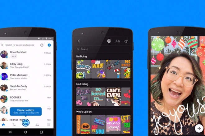 Chụp ảnh giáng sinh bằng tính năng Facebook Messenger