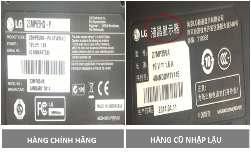 Cẩn thận với màn hình máy tính nhập lậu từ Trung Quốc Cẩn thận với màn hình máy tính nhập lậu từ Trung Quốc