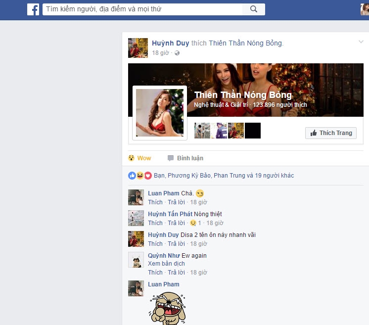 Ân hoạt động thích trang Fanpage trên facebook Ân hoạt động thích trang Fanpage trên facebook