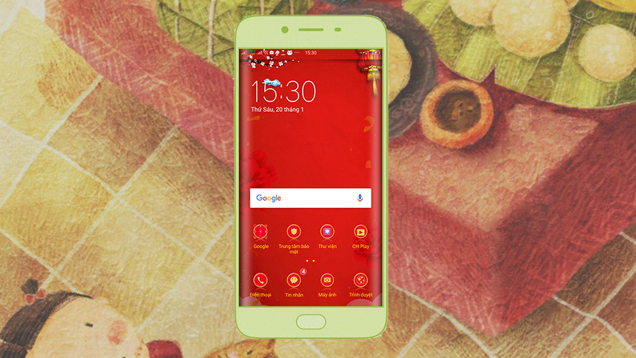Cài đặt theme Tết Đinh Dậu 2017 độc quyền của OPPO Cài đặt theme Tết Đinh Dậu 2017 độc quyền của OPPO