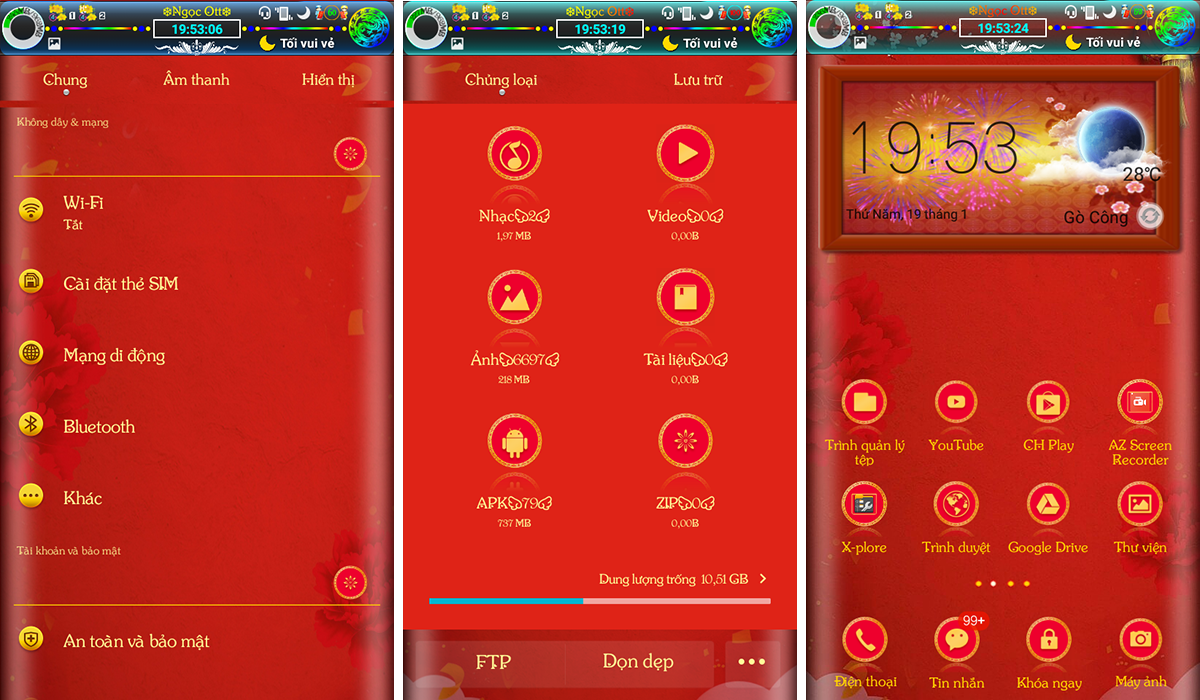 Cài đặt theme Tết Đinh Dậu 2017 độc quyền của OPPO Cài đặt theme Tết Đinh Dậu 2017 độc quyền của OPPO