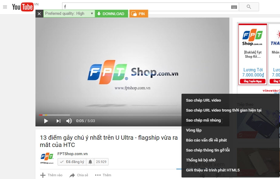 Những mẹo cực hay trên Youtube có thể bạn chưa biết