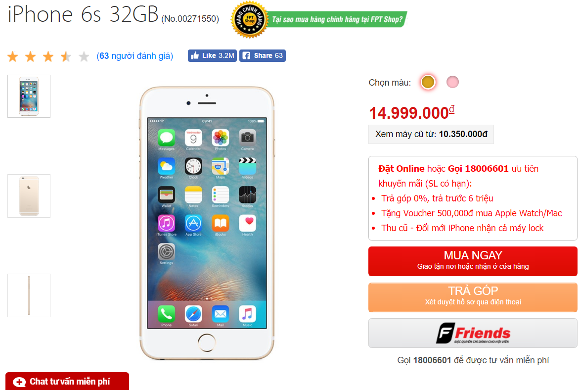iPhone 6s vừa hạ giá mạnh tại FPT Shop, bạn đã biết chưa? 1