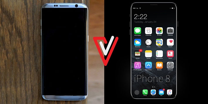 iPhone 8 và Galaxy Note 8 có màn so dáng thực tế đầu tiên 1