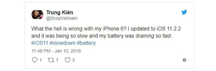 Những vấn đề khi cập nhật iOS 11.2.2 bạn nên biết 4