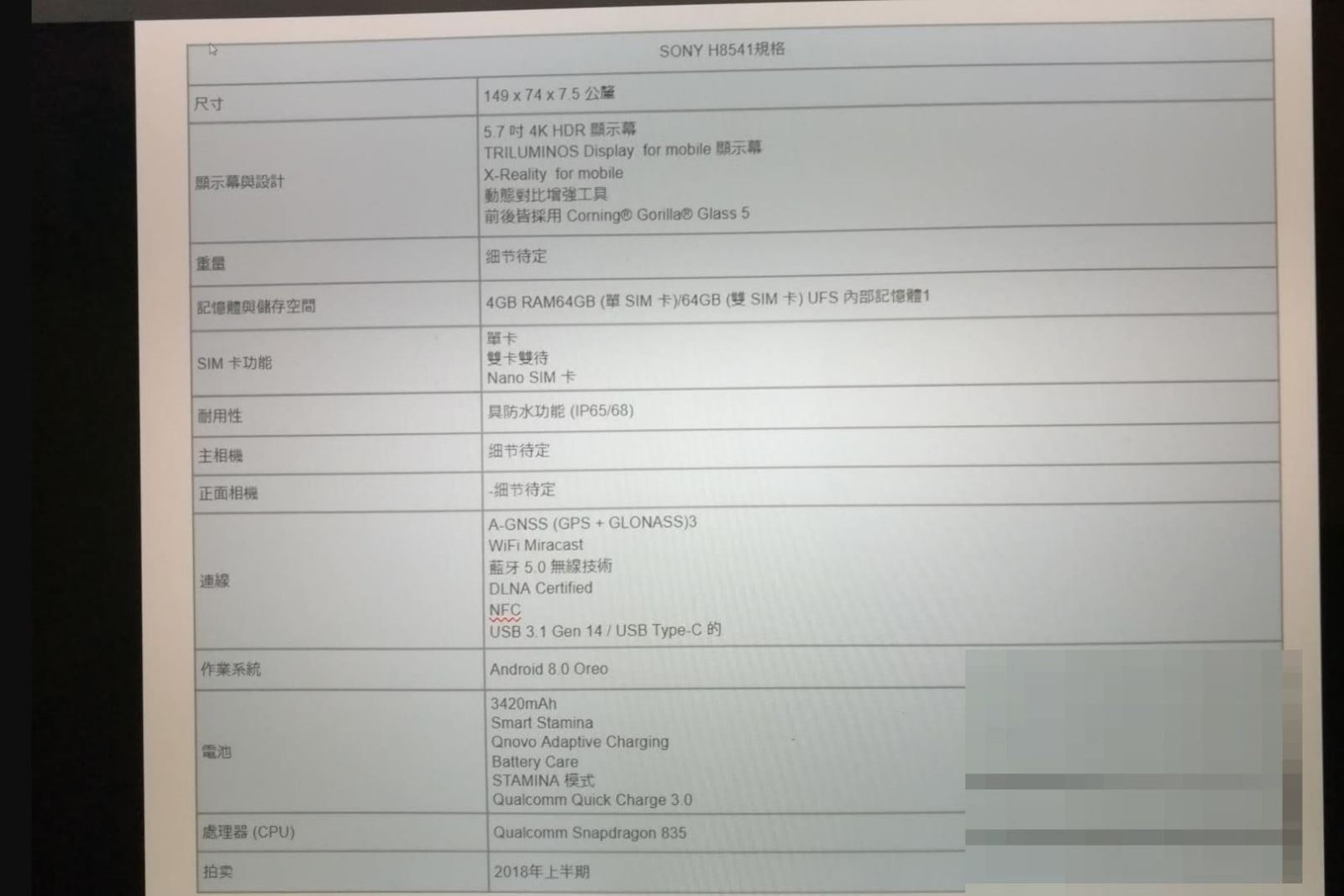 Chân dung siêu phẩm Xperia XZ2 Premium của Sony qua loạt thông tin rò rỉ 3