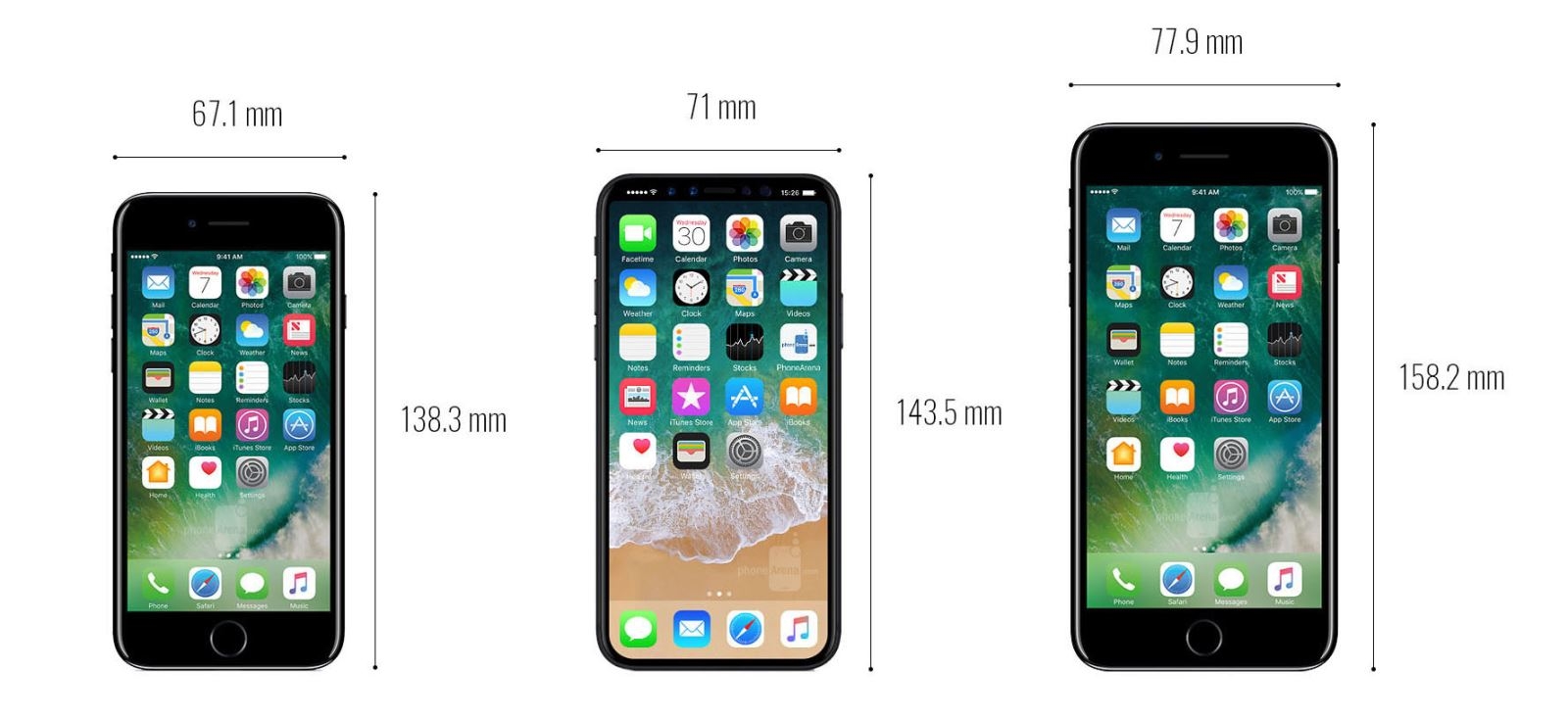 iPhone 8 hiện nguyên hình, đọ dáng với iPhone 7, Galaxy S8 và LG G6 3