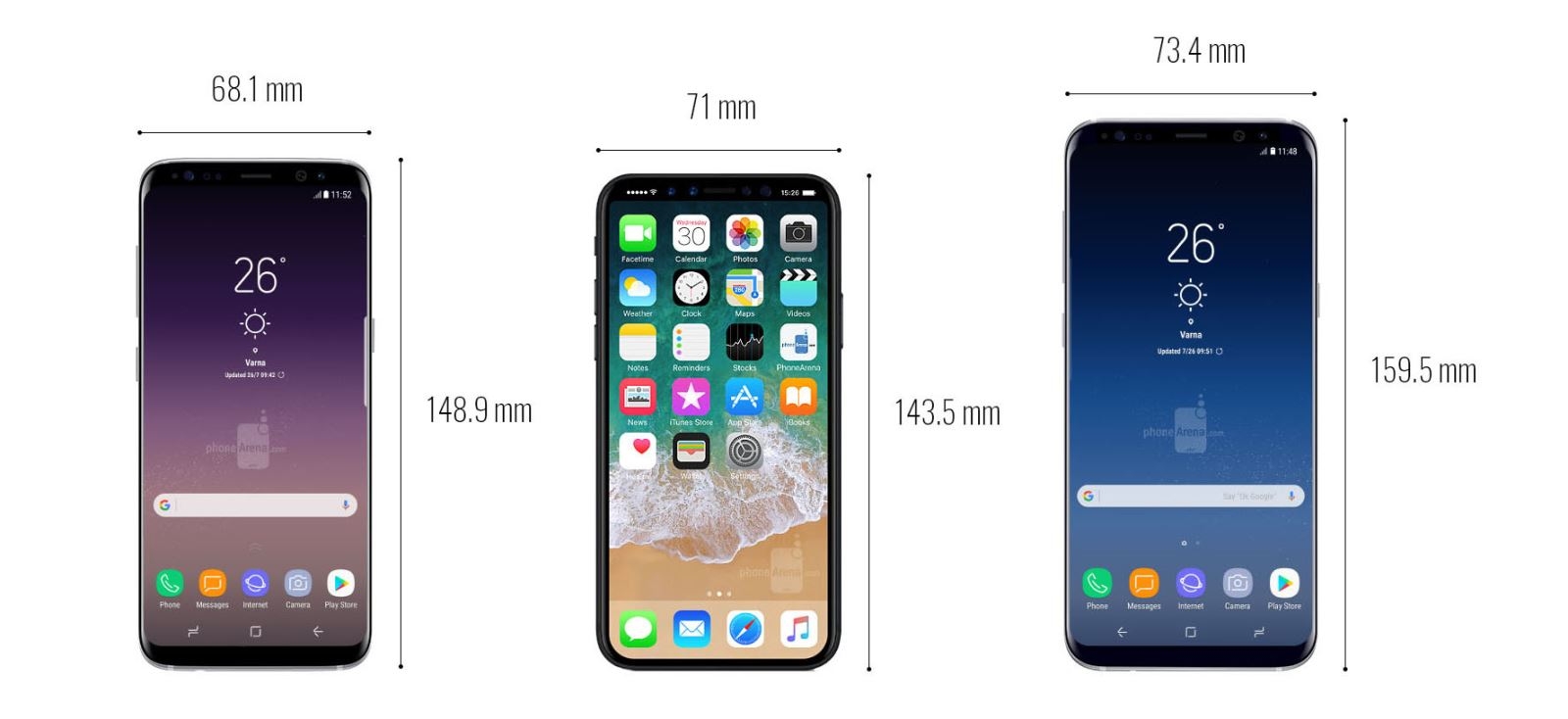 iPhone 8 hiện nguyên hình, đọ dáng với iPhone 7, Galaxy S8 và LG G6 8