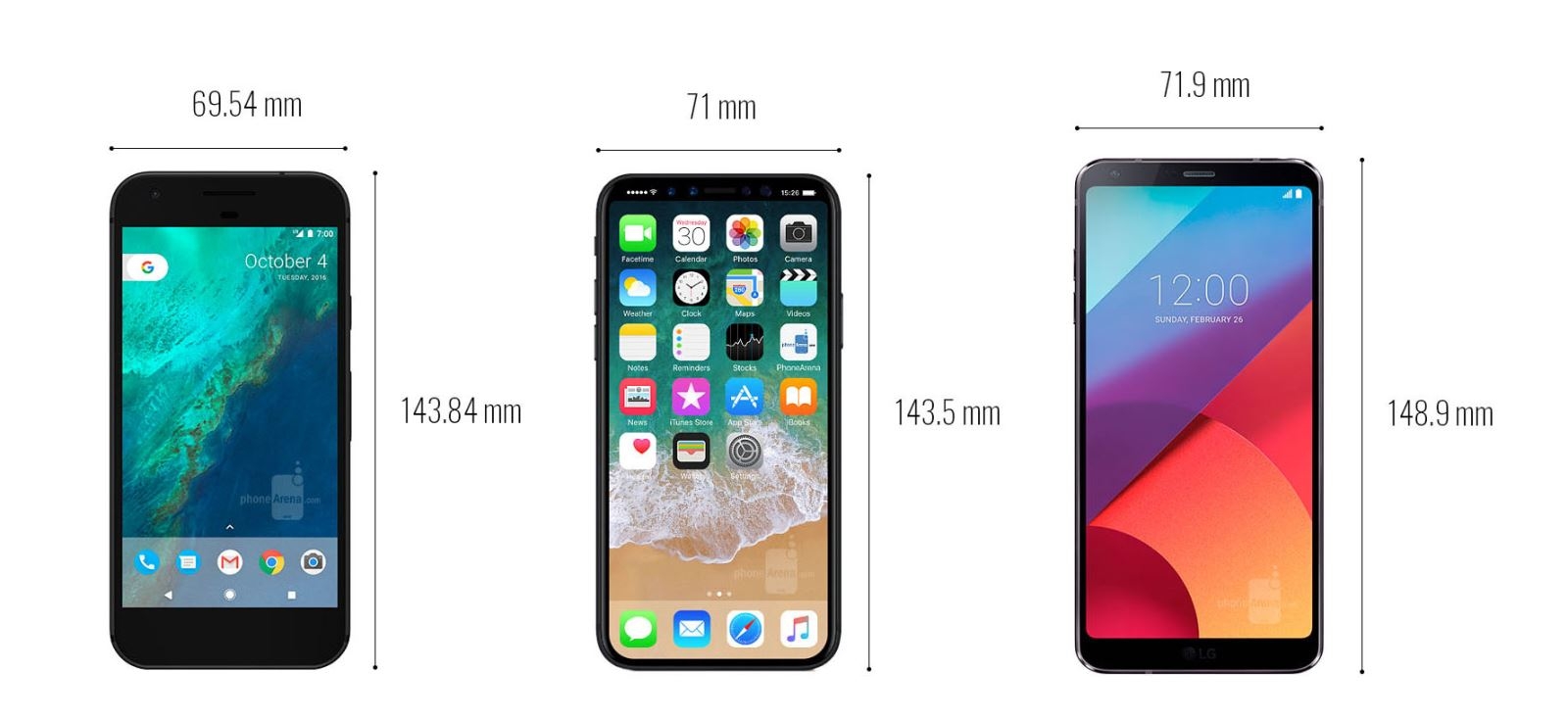 iPhone 8 hiện nguyên hình, đọ dáng với iPhone 7, Galaxy S8 và LG G6 799