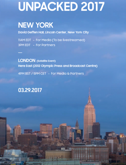 Samsung Unpacked 2017: đếm ngược ngày ra mắt Galaxy S8 7