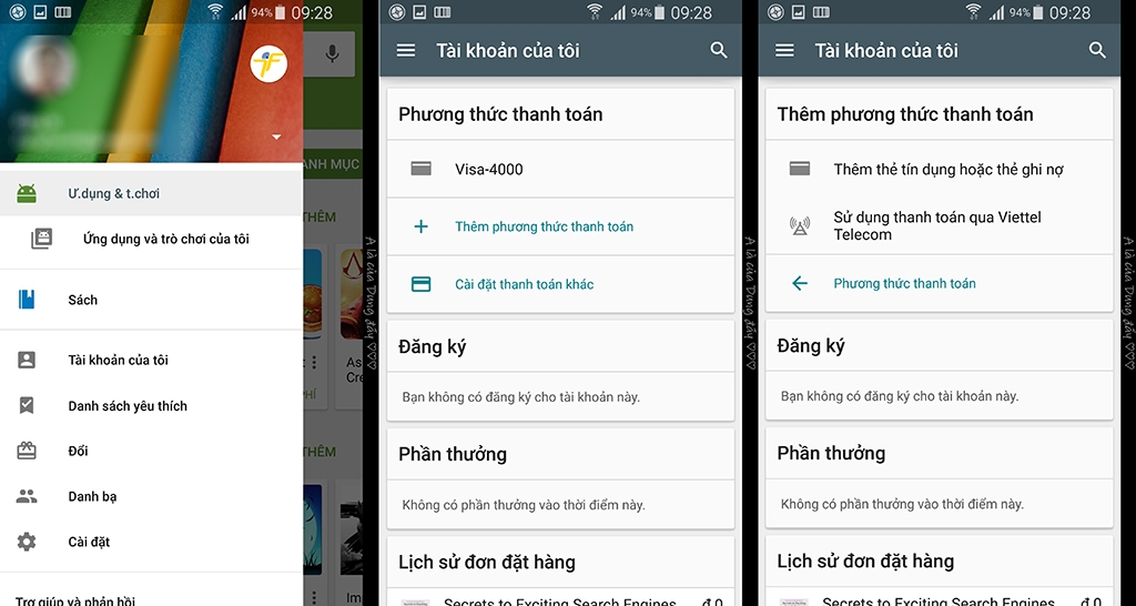 Hướng dẫn mua ứng dụng Android bằng tài khoản Viettel Hướng dẫn mua ứng dụng Android bằng tài khoản Viettel