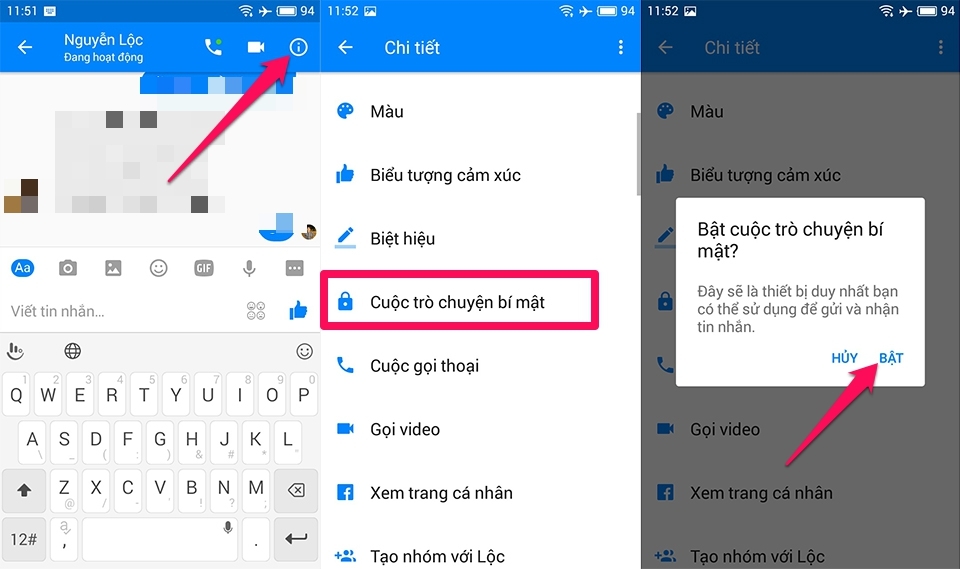 Facebook Messenger có thể gửi tin nhắn mã hóa tự hủy