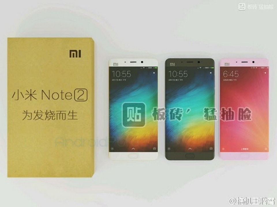 Mi Note 2 lộ hết hàng không còn gì để dấu