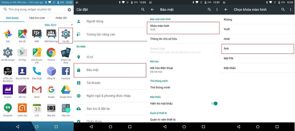 BlackBerry Priv Picture Pasword