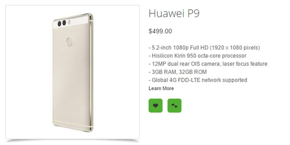 Rò rỉ thêm thông số và giá bán Huawei P9, P9 Max và P9 Lite