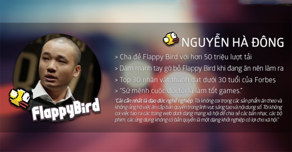 Cha đẻ Flappy Bird - Nguyễn Hà Đông là người Việt duy nhất có tên trong Guinness 2016