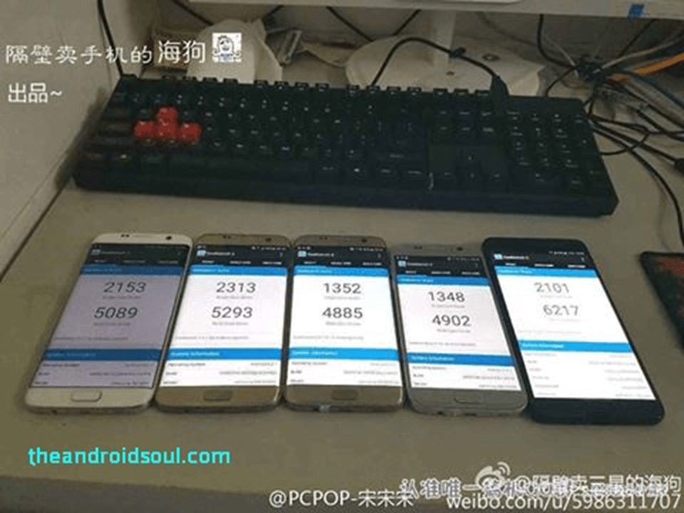 Hình ảnh Galaxy Note 7 đọ điểm Benchmark với Galaxy S7 / S7 edge Hình ảnh Galaxy Note 7 đọ điểm Benchmark với Galaxy S7 / S7 edge