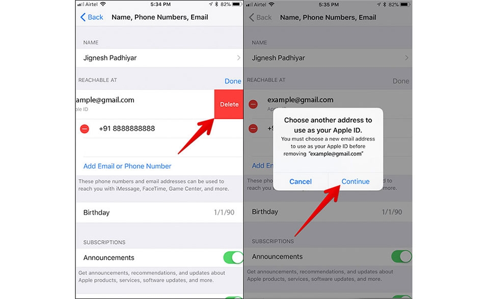 Thay đổi Apple ID từ bên thứ ba sang mail Apple Thay đổi Apple ID từ bên thứ ba sang mail Apple