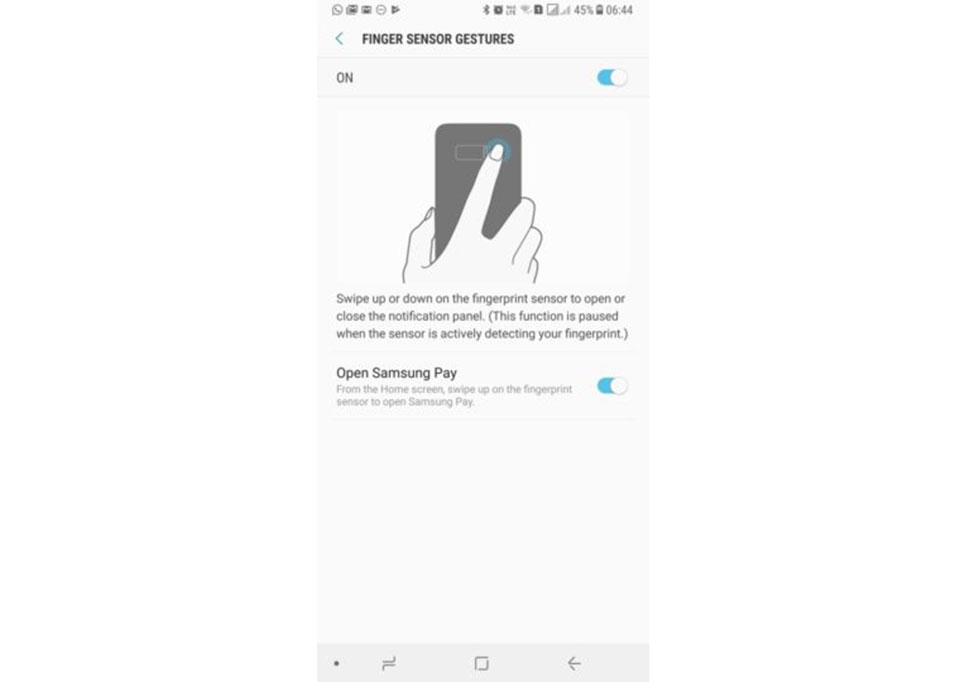 Đừng quên những cử chỉ vân tay trên Galaxy Note 8