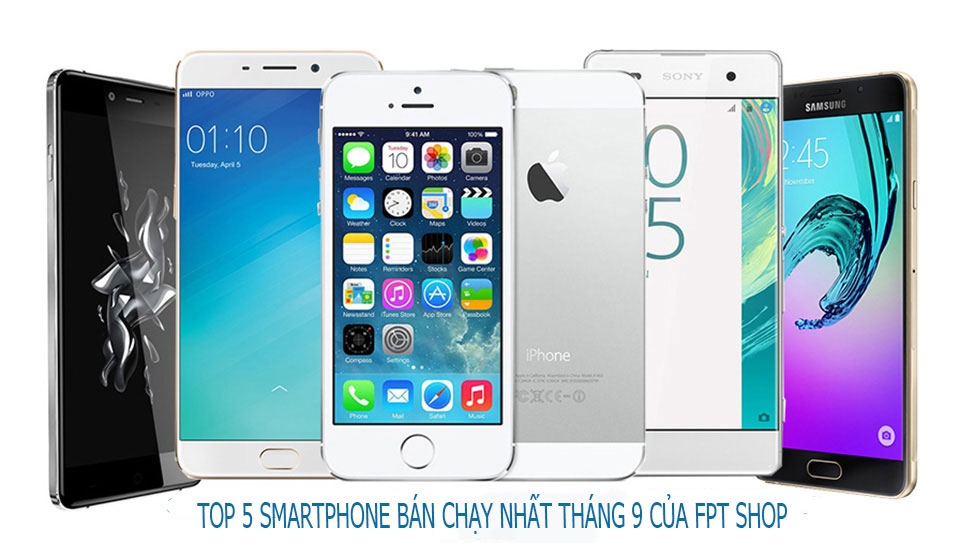 5 smartphone bán chạy nhất trong tháng 9 tại FPT Shop