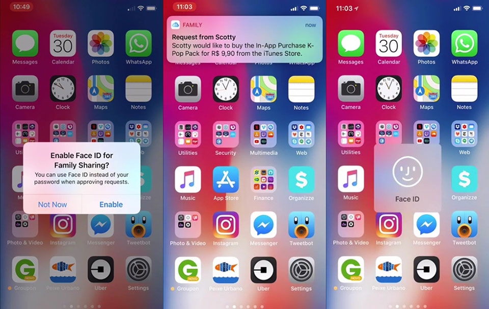 iPhone X đã có thể mua ứng dụng gia đình với Face ID iPhone X đã có thể mua ứng dụng gia đình với Face ID