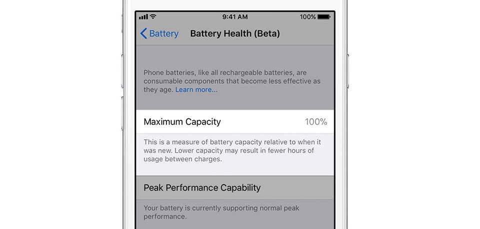 Trải nghiệm Battery Health trên iOS 11.3
