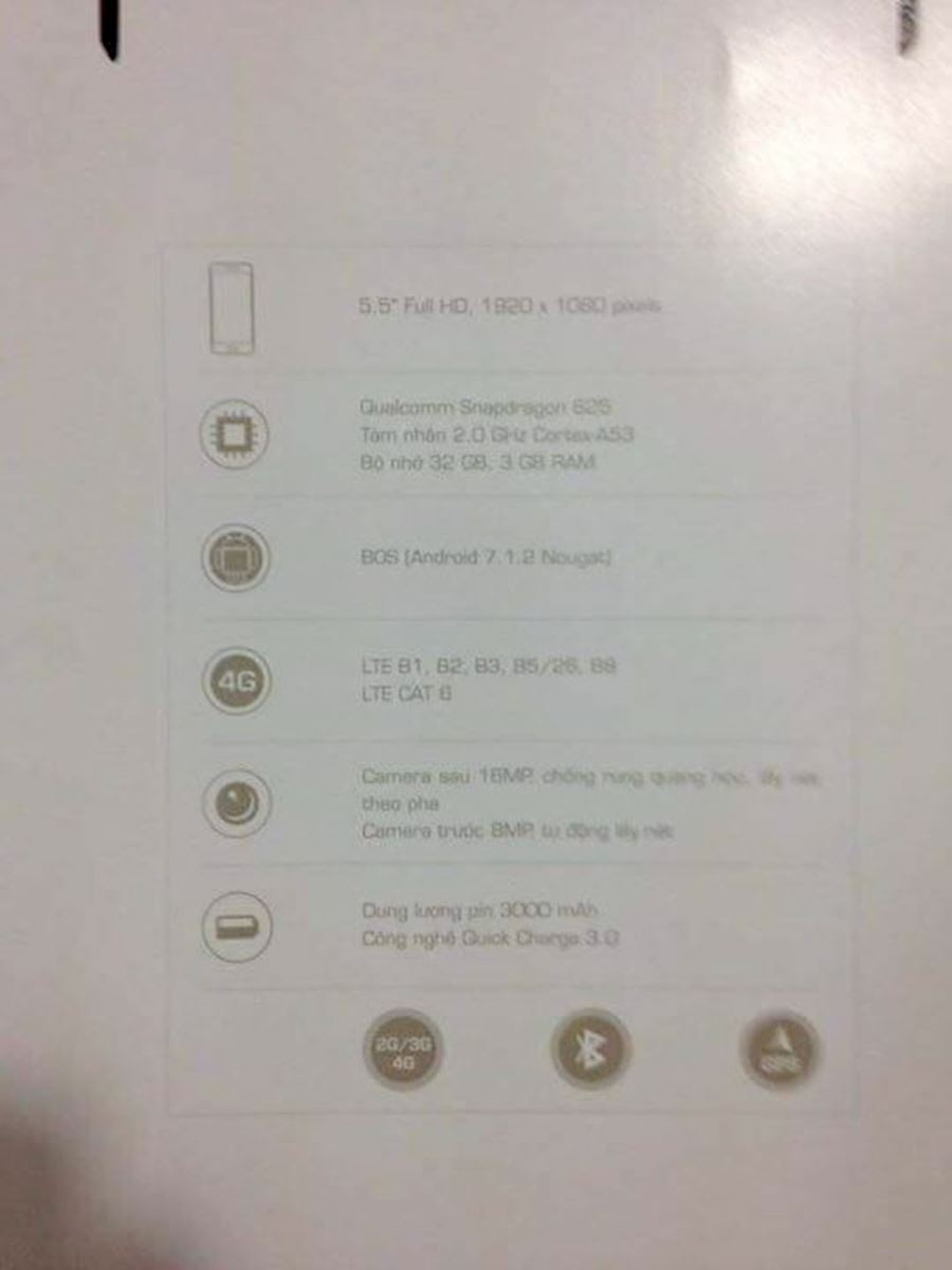 Cấu hình BPhone 2 rò rỉ
