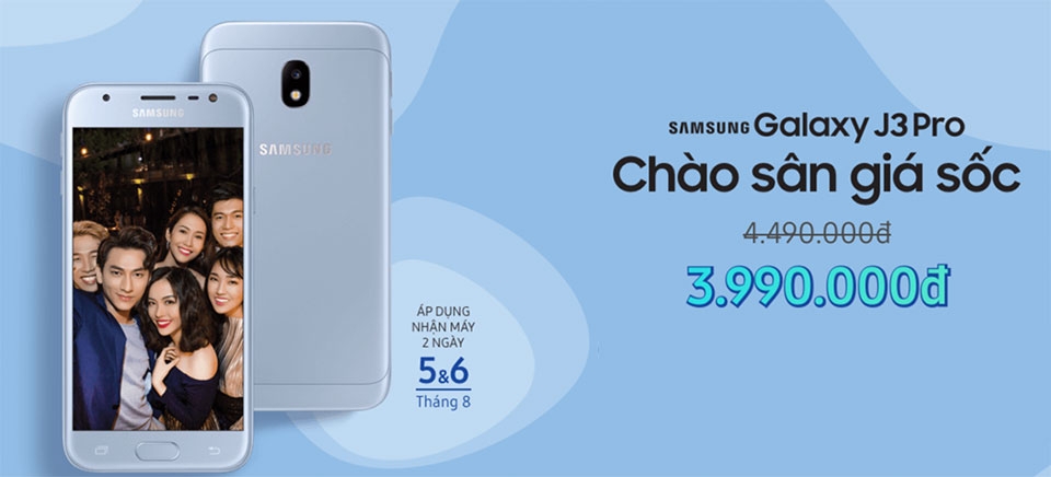 Samsung mở bán Galaxy J3 Pro với giá siêu sốc Samsung mở bán Galaxy J3 Pro với giá siêu sốc