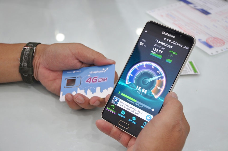 Kiểm tra tốc độ mạng Sim 4G Vinaphone do FPT Shop bán Kiểm tra tốc độ mạng Sim 4G Vinaphone do FPT Shop bán