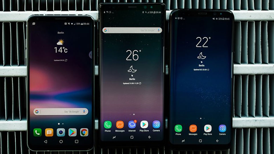 So sánh Samsung Galaxy Note 8 vs LG V30